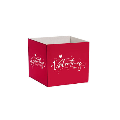 Posy Box Mini Valentine's Day & Hearts Red Pk10 (13x12cmH)