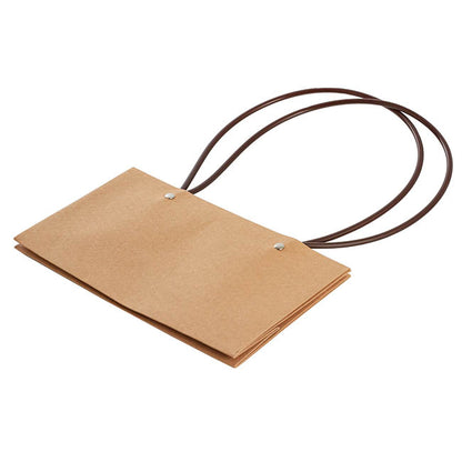 Flower Carry Bag Kraft Brown Rectangle Pk5 (22x10.5x13cmH)