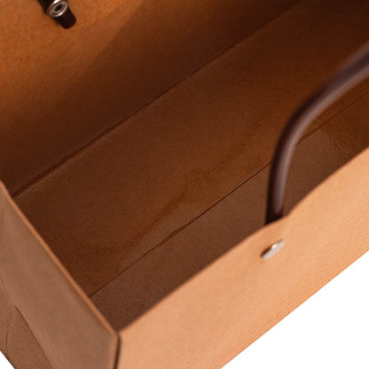 Flower Carry Bag Kraft Brown Rectangle Pk5 (22x10.5x13cmH)