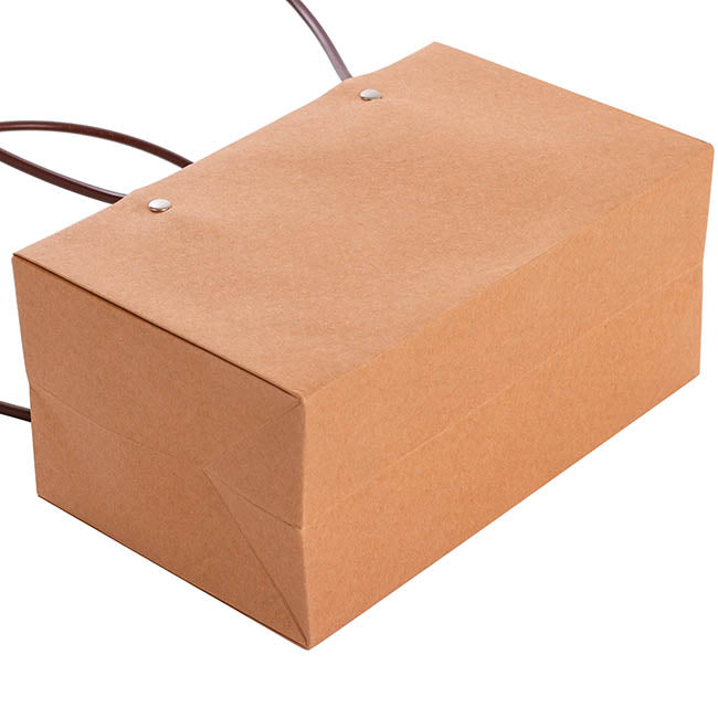 Flower Carry Bag Kraft Brown Rectangle Pk5 (22x10.5x13cmH)