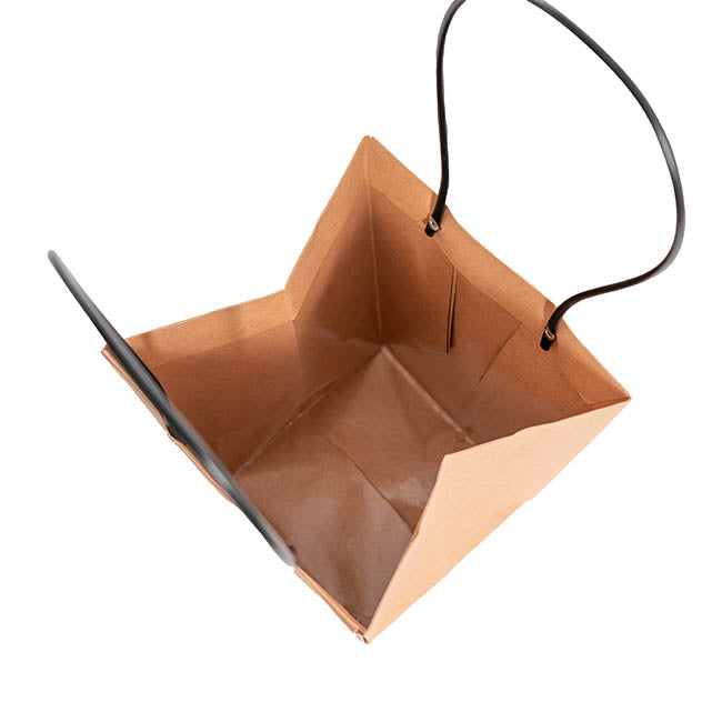 Flower Carry Bag Kraft Brown Medium Pk5 (12x17x20cmH)