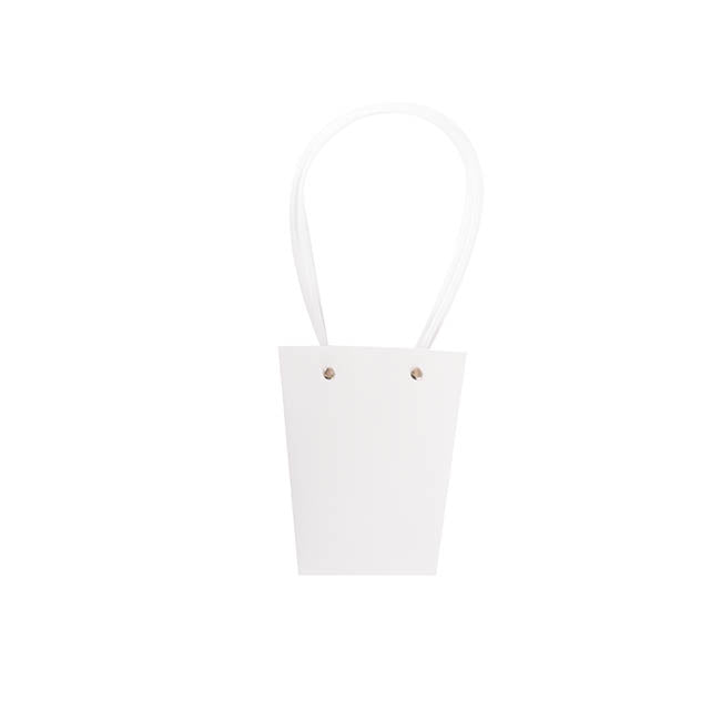 Flower Carry Bag Kraft White Medium Pk5 (12x17x20cmH)
