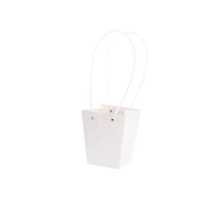 Flower Carry Bag Kraft White Small Pk5 (9.5x13x15.5cmH)