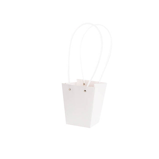 Flower Carry Bag Kraft White Small Pk5 (9.5x13x15.5cmH)