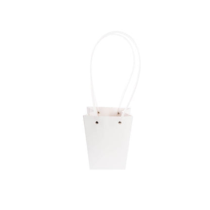 Flower Carry Bag Kraft White Small Pk5 (9.5x13x15.5cmH)