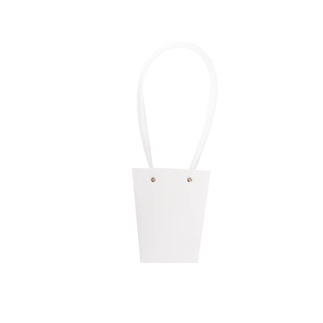 Flower Carry Bag Kraft White Small Pk5 (9.5x13x15.5cmH)