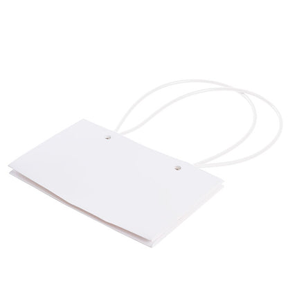 Flower Carry Bag Kraft White Rectangle Pk5 (22x10.5x13cmH)