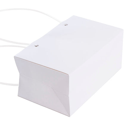 Flower Carry Bag Kraft White Rectangle Pk5 (22x10.5x13cmH)