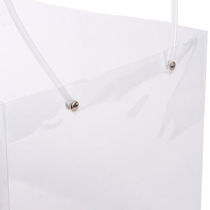 Flower Gift Carry Bag Square Clear Pk5 (25x25x22cmH)