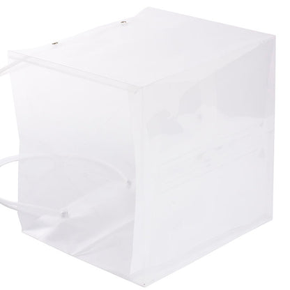 Flower Gift Carry Bag Square Clear Pk5 (25x25x22cmH)