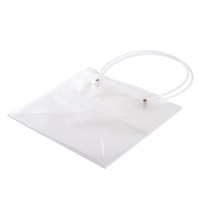 Flower Gift Carry Bag Square Clear Pk5 (25x25x22cmH)