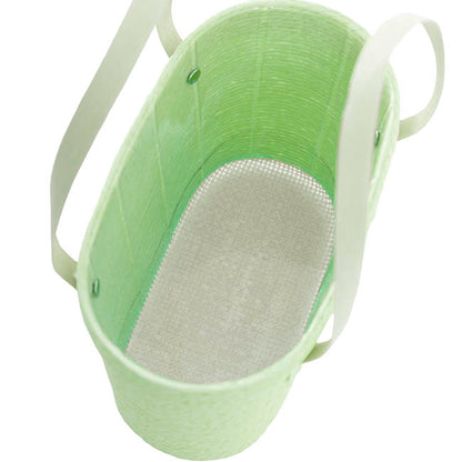 Flower Carry Paper Rope Basket Liner Light Green(18x9x13cmH)