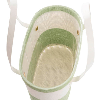 Flower Carry Paper Rope Basket Liner White Sage (18x9x13cmH)