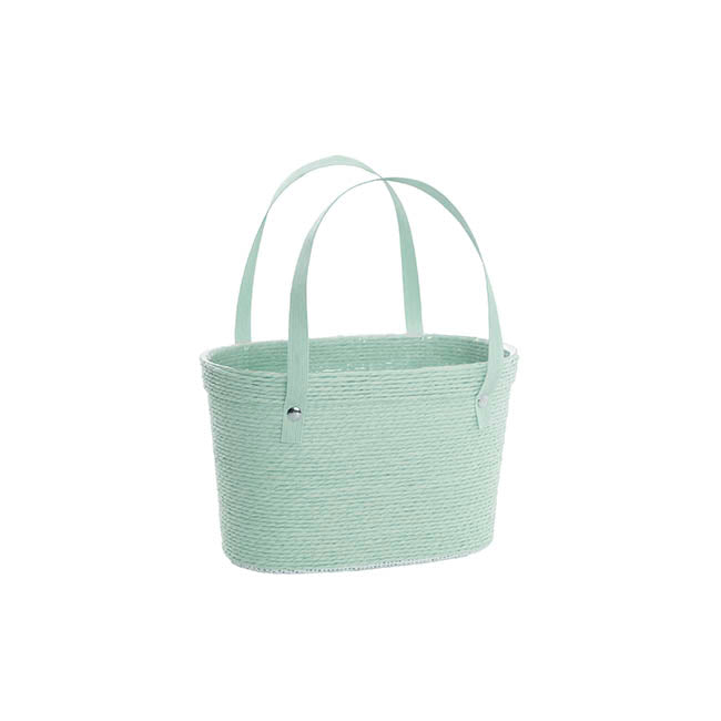 Flower Carry Paper Rope Basket Liner Spearmint (18x9x13cmH)