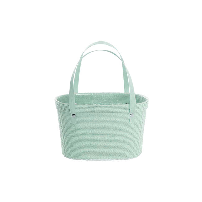 Flower Carry Paper Rope Basket Liner Spearmint (18x9x13cmH)