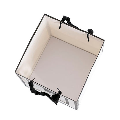 Window Posy Gift Bag Silhouette White Pack 5 (25x25x25cmH)