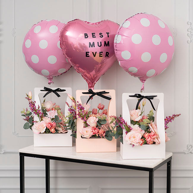 Flower Carry Box Pack 10 Pink (22x11.5x35.5cm)