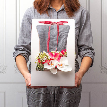 Flower Carry Box Pack 10 White (22x11.5x35.5cm)