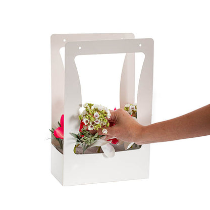 Flower Carry Box Pack 10 White (22x11.5x35.5cm)