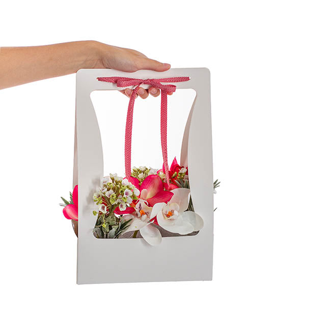 Flower Carry Box Pack 10 White (22x11.5x35.5cm)