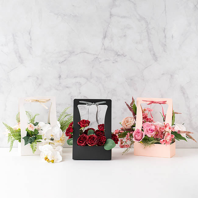 Flower Carry Box Pack 10 White (22x11.5x35.5cm)