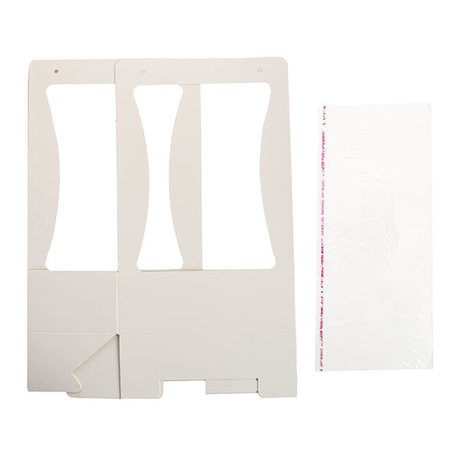 Flower Carry Box Pack 10 White (22x11.5x35.5cm)