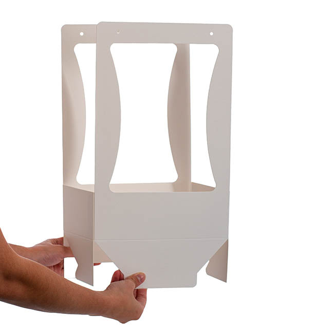 Flower Carry Box Pack 10 White (22x11.5x35.5cm)