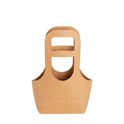 Flower Gift Carry Bag Small Kraft Brown Pack 5 (17x7x32Hcm)