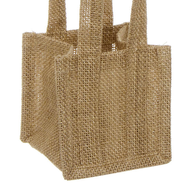 Natural Jute Posy Bag With Plastic Liner (10.5x10.5x10.5cmH)