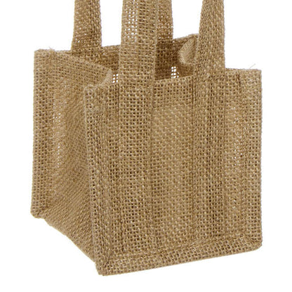 Natural Jute Posy Bag With Plastic Liner (10.5x10.5x10.5cmH)