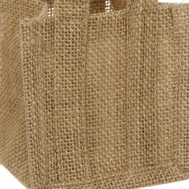 Natural Jute Posy Bag With Plastic Liner (10.5x10.5x10.5cmH)