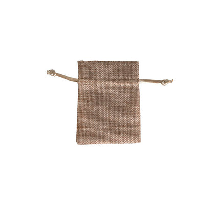 Faux Jute Gift Bomboniere Pouch Small Natural Pk10 (8x10cmH)