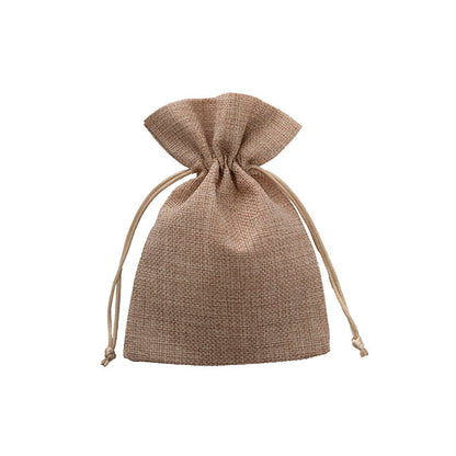 Faux Jute Gift Bomboniere Pouch Med Natural Pk10 (12x17cmH)