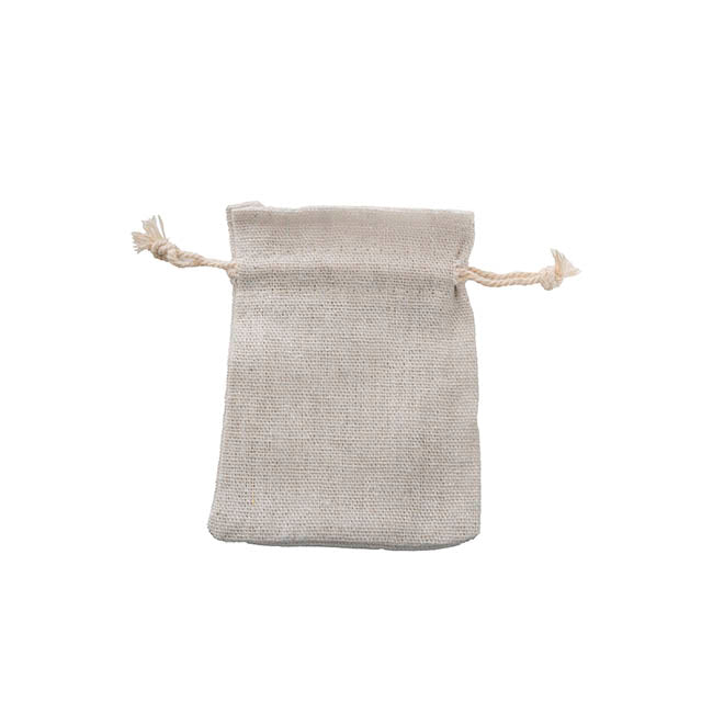 Calico Gift Bomboniere Pouch Small Pack 10 Natural (8x10cmH)