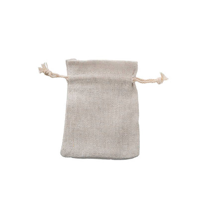 Calico Gift Bomboniere Pouch Small Pack 10 Natural (8x10cmH)