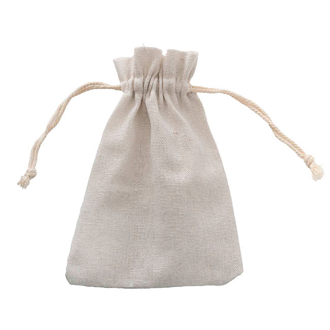 Calico Gift Bomboniere Pouch Medium Pk10 Natural (12x17cmH)