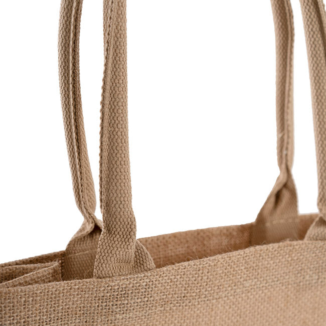 Jute Reusable Shopping Carry Bag Natural (30Wx12Gx40cmH)