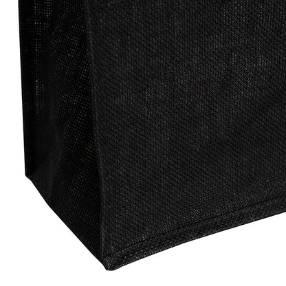 Jute Reusable Shopping Carry Bag Black (40Wx15Gx40cmH)