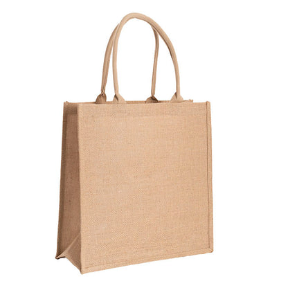 Jute Reusable Shopping Carry Bag Natural (40Wx15Gx40cmH)