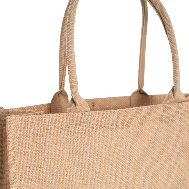 Jute Reusable Shopping Carry Bag Natural (40Wx15Gx40cmH)