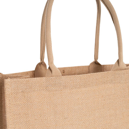 Jute Reusable Shopping Carry Bag Natural (40Wx15Gx40cmH)