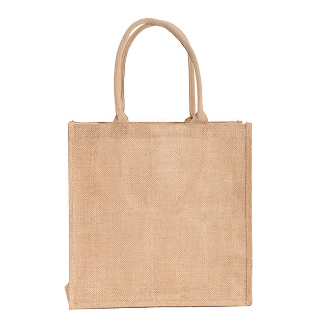 Jute Reusable Shopping Carry Bag Natural (40Wx15Gx40cmH)
