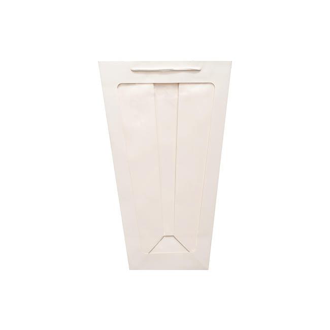 Window Posy Gift Bag V Shape White Pack 5 (27.5x16x43cmH)