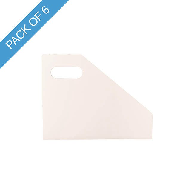 Flower Bouquet Carry Holder Med White Pk6 (33.5x26cm Folded)