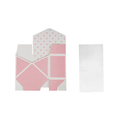 Envelope Flower Box Small Spots Pink Pack 5 (15.5Lx8Dx11cmH)
