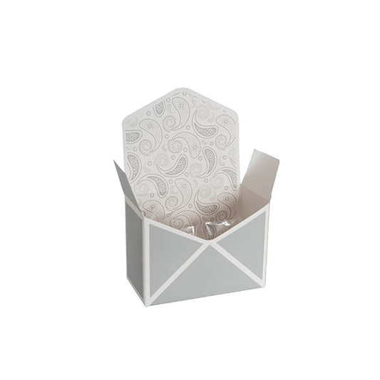 Envelope Flower Box Small Paisley Sage Pk5 (15.5Lx8Dx11cmH)