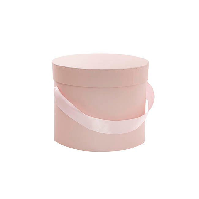 Flower Hat Box Petite Round Blush Pink Set 3 (17Dx13.5cmH)