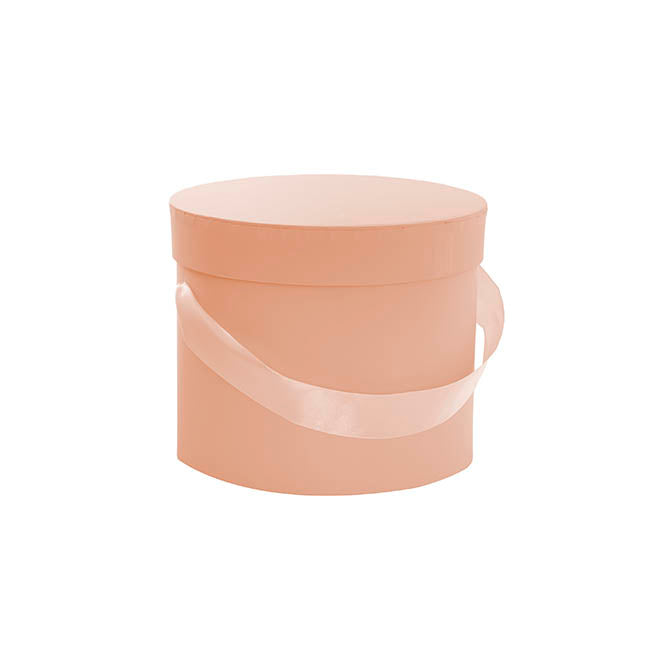 Flower Hat Box Petite Round Apricot Peach Set 3(17Dx13.5cmH)