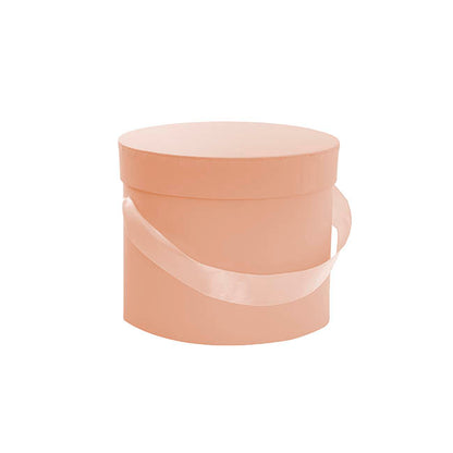 Flower Hat Box Petite Round Apricot Peach Set 3(17Dx13.5cmH)
