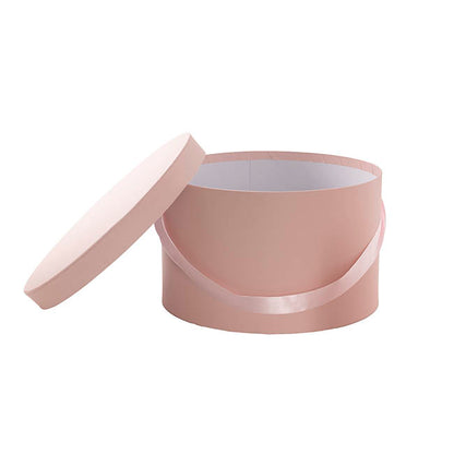 Flower Hat Box Grande Round Blush Pink Set 3 (25Dx15cmH)